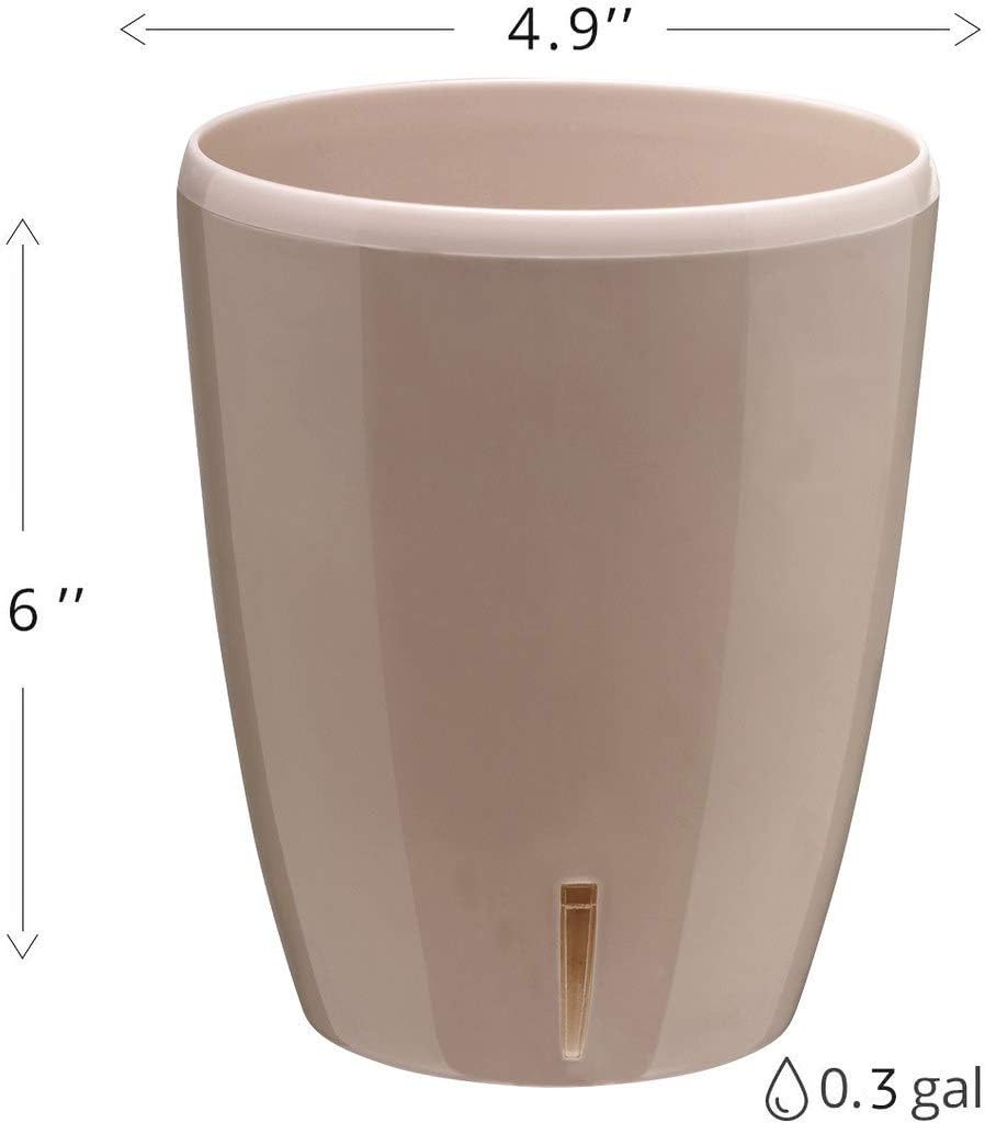 Santino 4.9 Inch ORCHIDEA Self Watering Pots for Orchids in Sand - Decorative Wicking Planter with