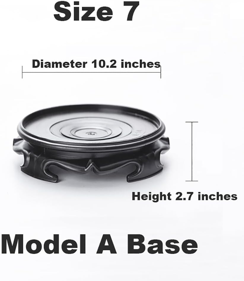GOLDY&WENDY Waterproof Round Vase Base Imitation Wood Resin Lamp Teapot Display Stand Home