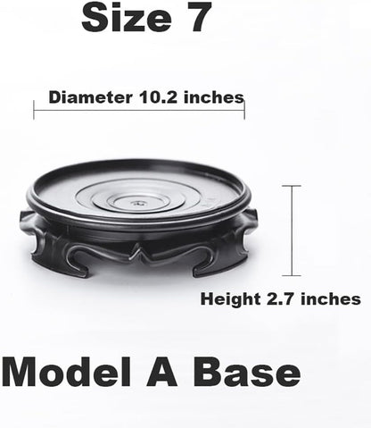 GOLDY&WENDY Waterproof Round Vase Base Imitation Wood Resin Lamp Teapot Display Stand Home