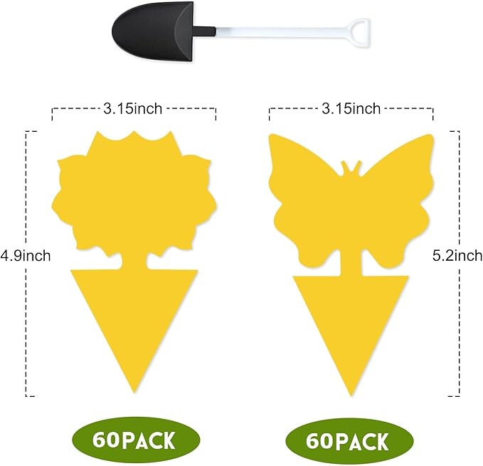 120 Pack Fungus Gnat Traps for House Indoor, Fungus Traps Fruit Fly Traps for Indoors Gnats Sticky