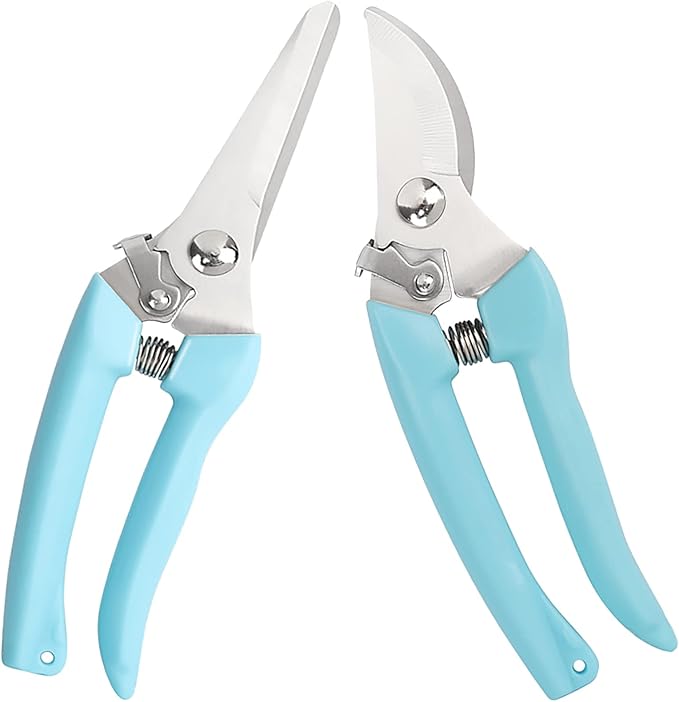 Premium Garden Shears, Pruning Scissors Gardening Tools, Pruners For Flower, Bushes, Rose And Fruit