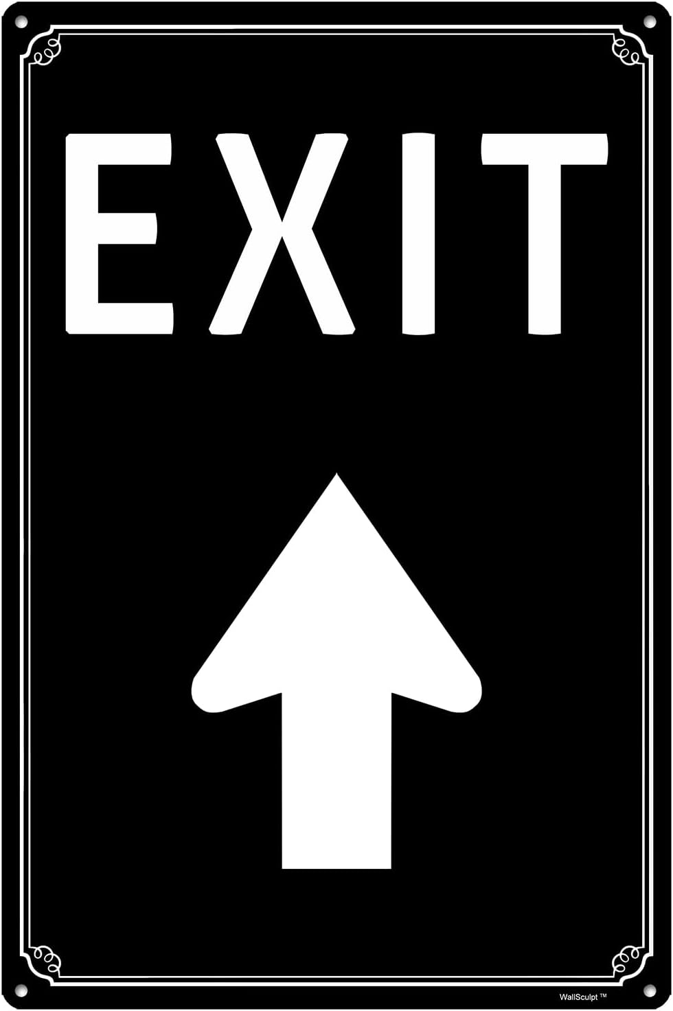 8x12" Exit Sign with Up Arrow - High-Intensity Aluminum Parking Lot Sign, Weatherproof &