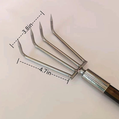 Stainless Steel Garden Claw rake Multifunctional rake, Lengthened Aluminum Alloy Handle, can be