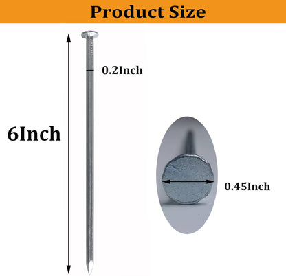 Metal Stakes,35Pcs 6 Inch Galvanized Landscape Spikes,Garden Nails for Turf,House