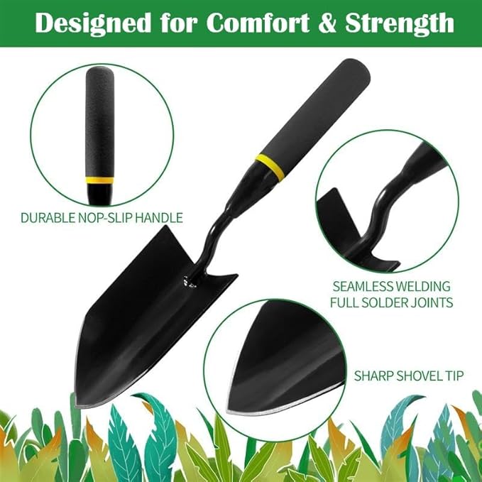 Gardening Tools – 3-in-1 Premium Garden Tool Set,Heavy Duty Pruning Shear, Trowel and