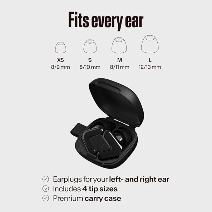 Alpine Tune Earplugs, Concert Ear Plugs for Noise Reduction, High Fidelity Music Quality, 19dB