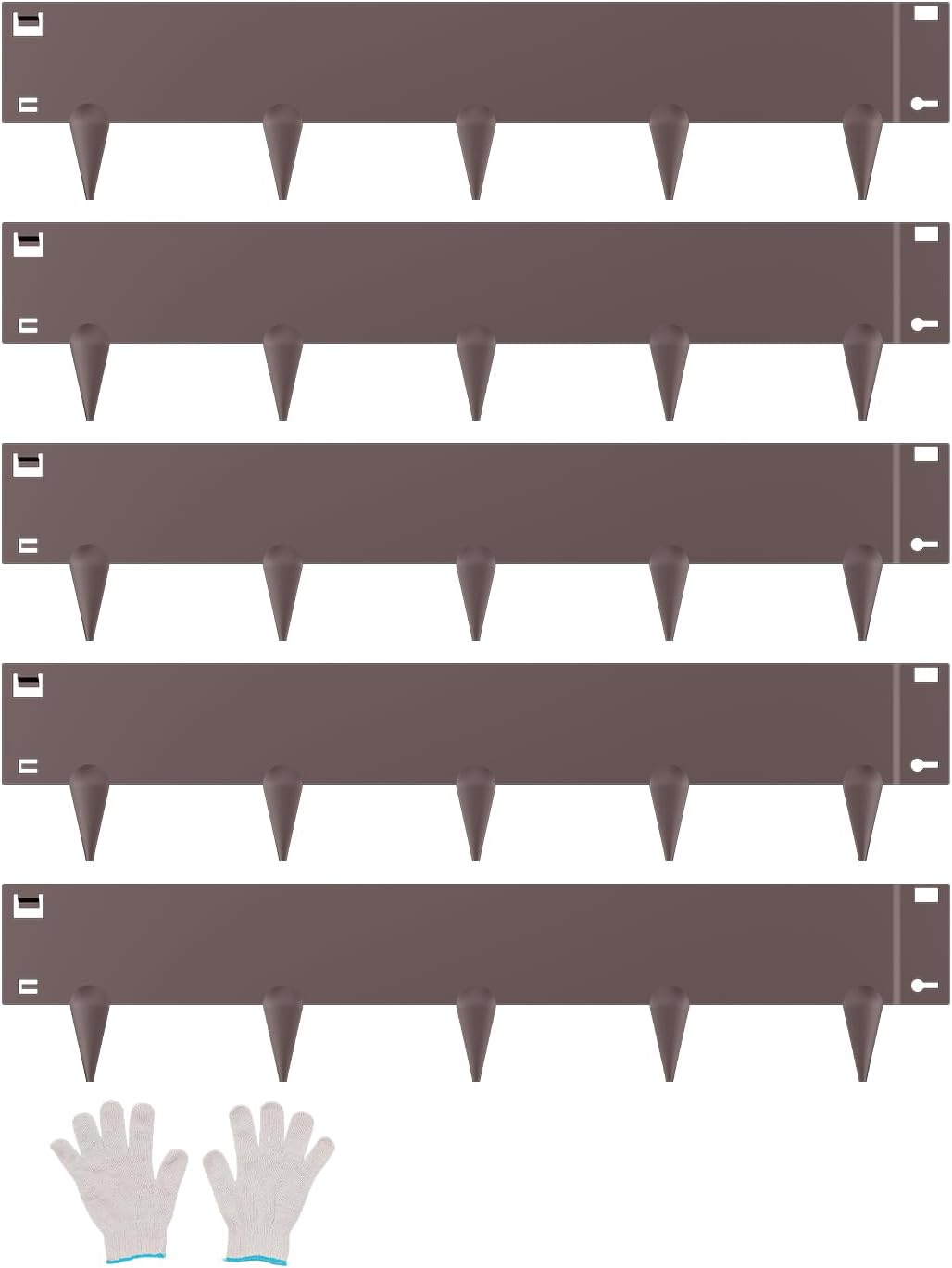 VEVOR Steel Landscape Edging, 5 Packs 39 x 5 in Rust-Resistant Metal Landscape Edging, Bendable