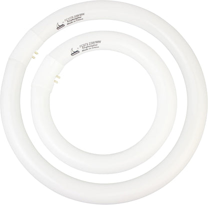 FC8T9/KB 22W and FC12T9/KB 32W Warm White Set, Round Fluorescent 8 inch T9 22 Watts & Circular