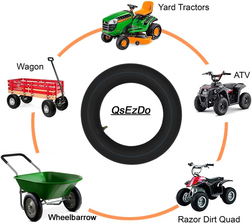 3.25/3.00-8 Inner Tube, with TR87 Bent Valve Stem, work for Wheelbarrow Barrow Sack Truck Trolley