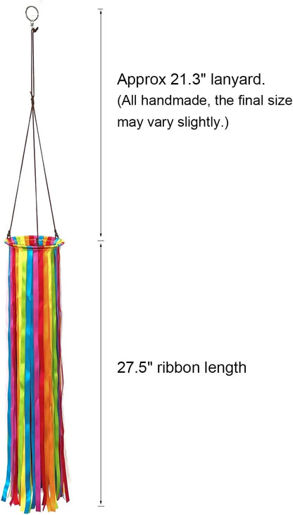 Satin Ribbon Windsock Streamer, Outdoor Decorations for Your Patio, Garden, Yard, Dock and Camper
