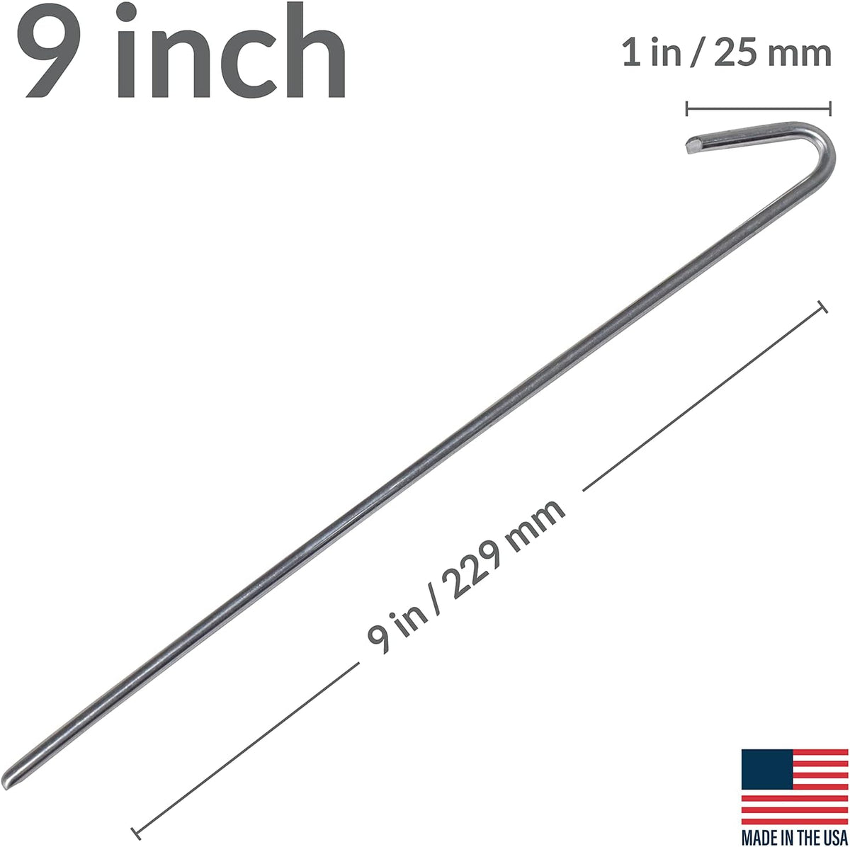 Pinnacle Mercantile 60 Pack Tent Stakes Metal Garden Edging Fence Hooks Pegs Christmas Decoration