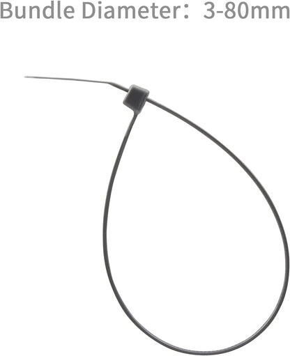 XINGO Nylon Cable Zip Ties Self Locking Plastic Wire Ties with 40 Lbs Tensile Strength for Indoor