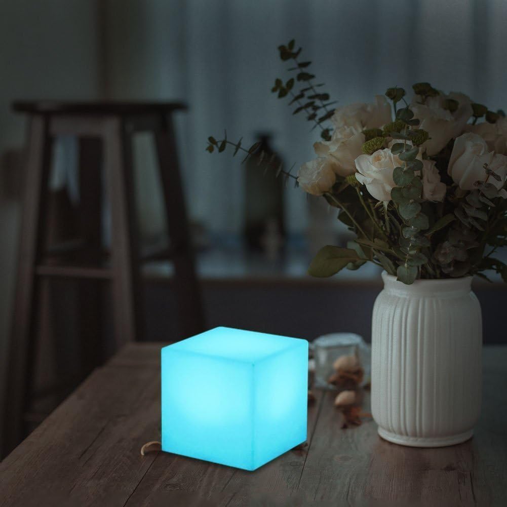 Mr.Go 4-inch Dimmable LED Night Light Mood Lamp for Kids and Adults - 16 RGB Colors - 8 Level