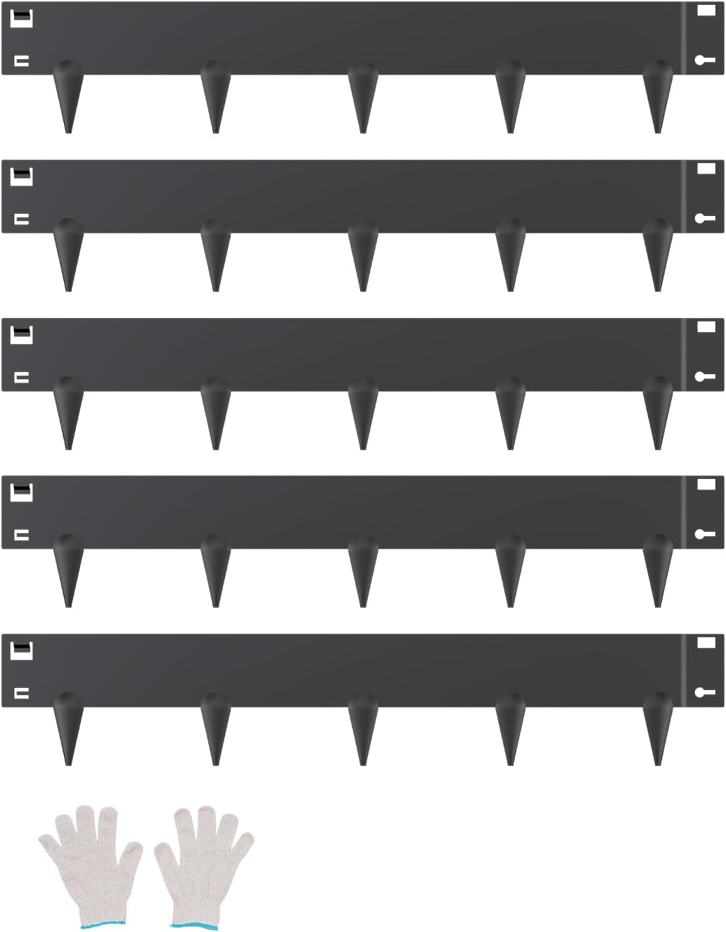 VEVOR Steel Landscape Edging, 5 Packs 39 x 4 in Rust-Resistant Metal Landscape Edging, Bendable