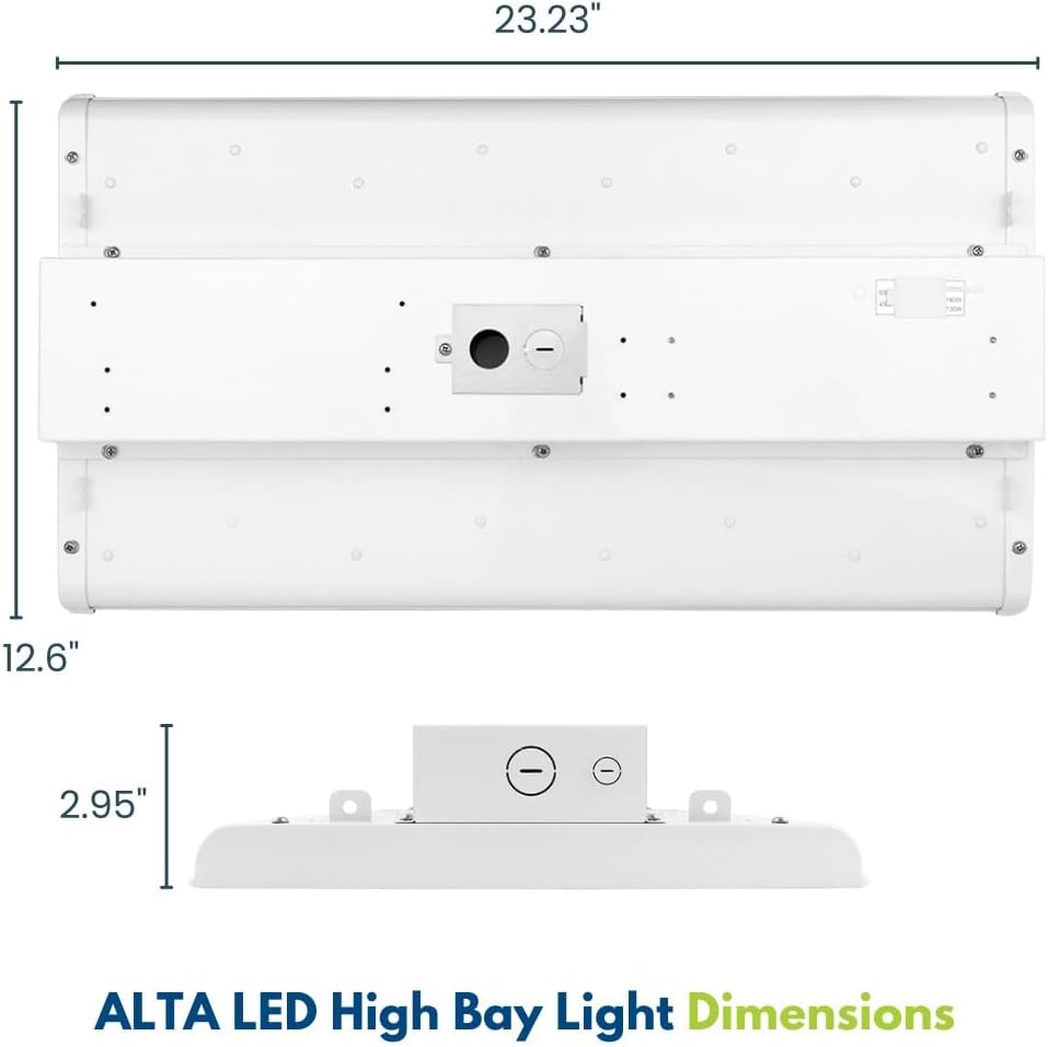 Pack of 2 ALTA LED LED Bay Ceiling Shop Light - 2FT - 105W/90W/80W - 16,500 Lumens - 5000K/4000K