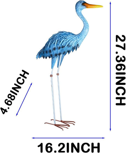 Blue Heron Statue Animal Sculpture Garden Decoration Metal Yard Art for Yard Outdoor Decoration