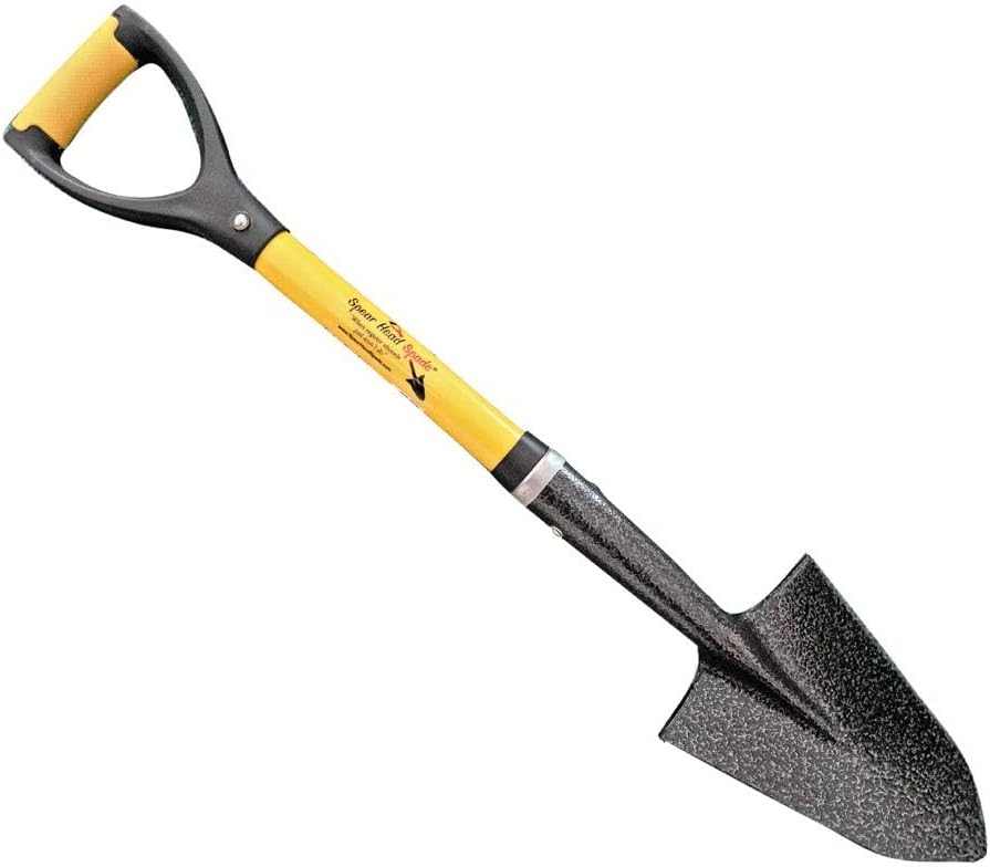 Spear Head Spade SHMini 30" Mini Shovel - Small Shovel with a 6" x 8" Beveled Blade