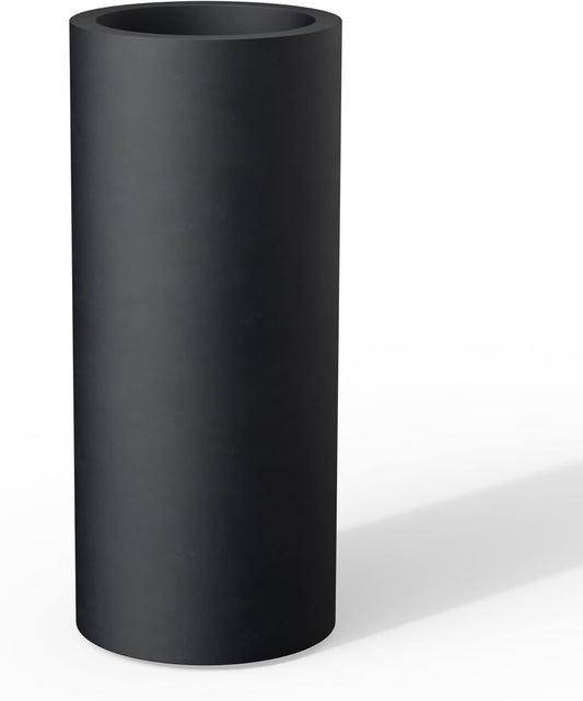 Kante 18.9 Inch Tall Cylindrical Planter, Large Round Plant Pots with Drainage Hole, Made with