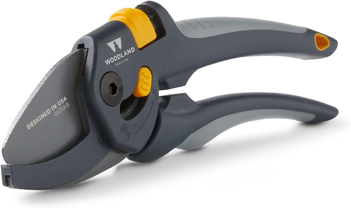 Woodland Tools Co. Heavy Duty Anvil Pruning Shears – 5/8" Cut Capacity, High Carbon Steel Blade