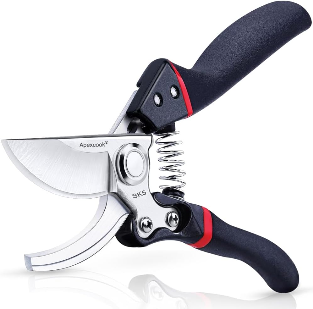Garden Shears, Handheld Pruning Shears for Heavy Duty, Ergonomic Gardening Tools for Pruning