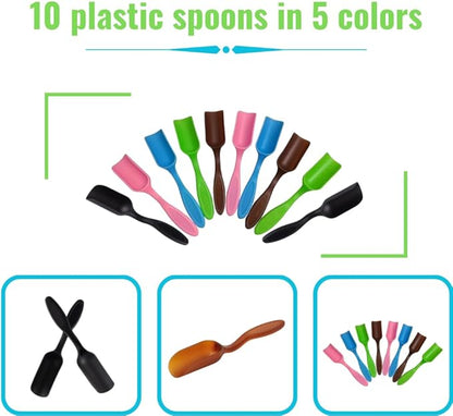 10Pcs NINGDAN Mini Shovel,Plastic Mini Gardening Shovel Spoons Soil Scoops,Cultivation Digging