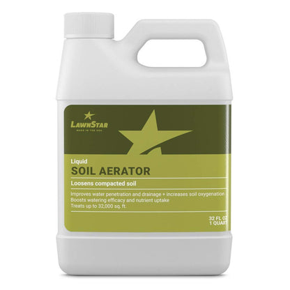 Liquid Lawn Aerator (32 fl oz) - Loosens & Conditions Compacted Soil - Alternative to Core and