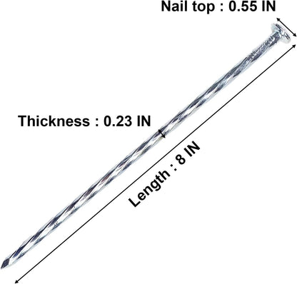 Artificial Turf Stakes Galvanized Spiral Landscape Spikes 8IN Weed Barrier Fabric Stakes for Paver