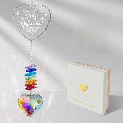 Retirement Gift for Women Crystal Suncatcher - Going Away Gift for Retired Coworker, Teacher