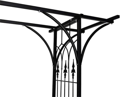 Pemberly Row 78.7 X 20.5 X 80.3 Durable Iron Garden Arch in Black