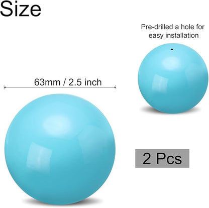 uxcell 2 Pcs Gazing Globe Decor Ball 2.5 Inch 63mm Reflective Garden Sphere Hollow Ball, Seamless