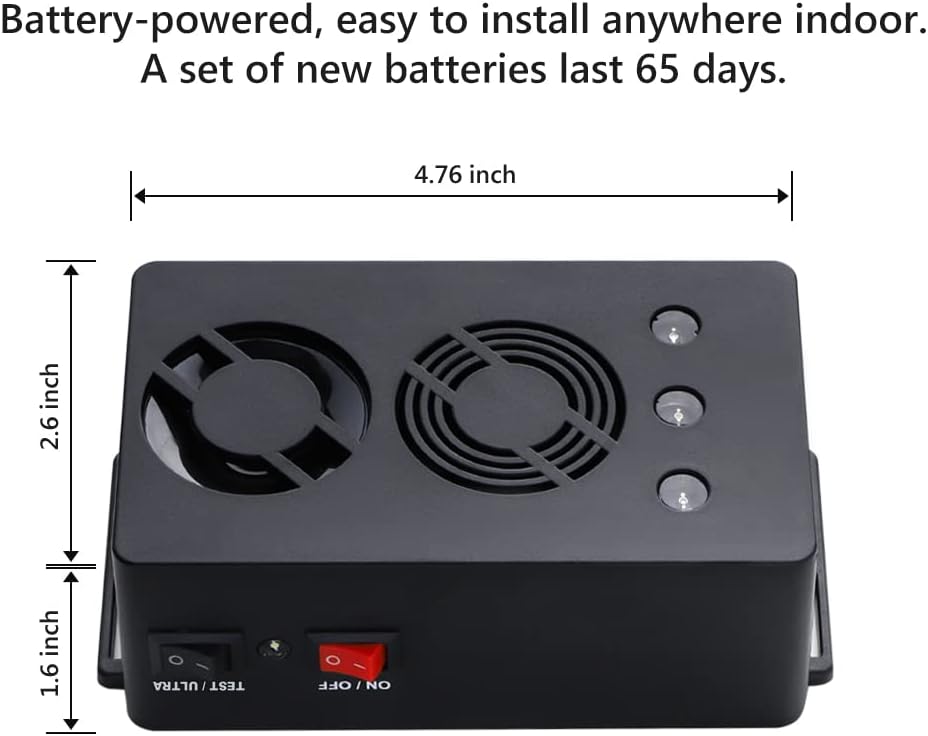 Rodent Repellent Battery Operated Ultrasonic Mouse Repeller for Car Engines Squirrel Pest Repeller