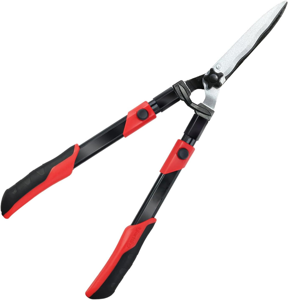 Hedge shears, Extendable 26"-32" Hedge Clippers with Sharp Wavy Blade, Manual Hedge Trimmer for