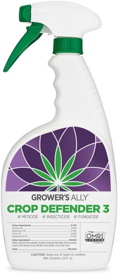 Grower's Ally Crop Defender 3 Ready-to-Use 24 oz | Natural, Safe & Organic Insecticide & Fungicide