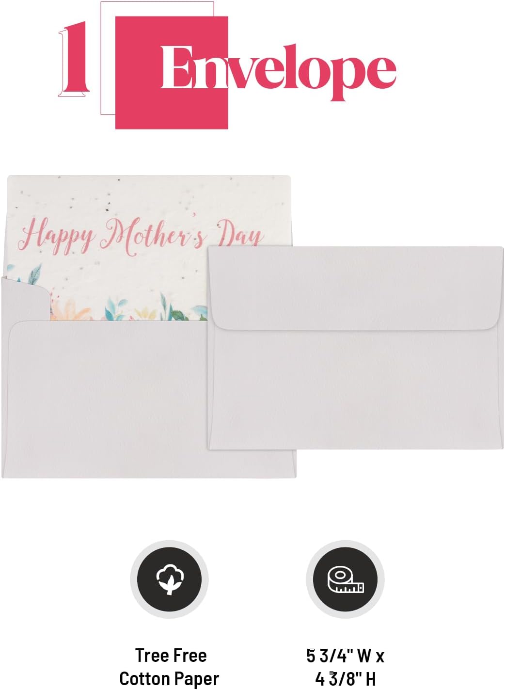Mother's Day Greeting Card – Plantable Wildflower Seed Paper for Mother's Day, Gifts, & Special