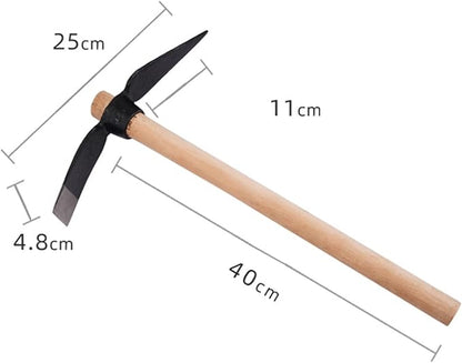 Garden Pick, Wooden Handle, Ideal for and Gardening (Total Length: 15.7in)