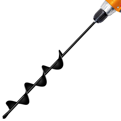Auger Drill Bit for Planting 2.4"(D) x22.84(L), Garden Ground Earth Spiral Drill Bit for 3/8" Hex