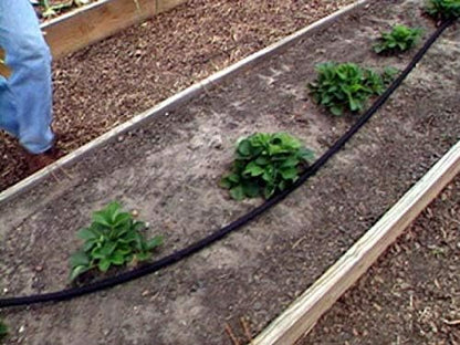 Rocky Mountain Goods 75-Foot Flat Soaker Hose - Heavy Duty Double Layer Design - Saves 70% Water