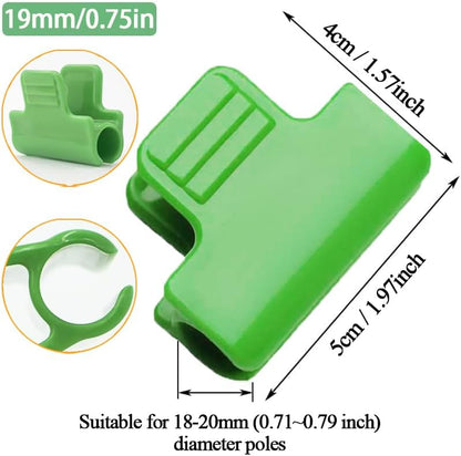24pcs 19mm Garden Hoops for Netting, Greenhouse PVC Tube Clip for 18-20mm Poles, Garden Buildings