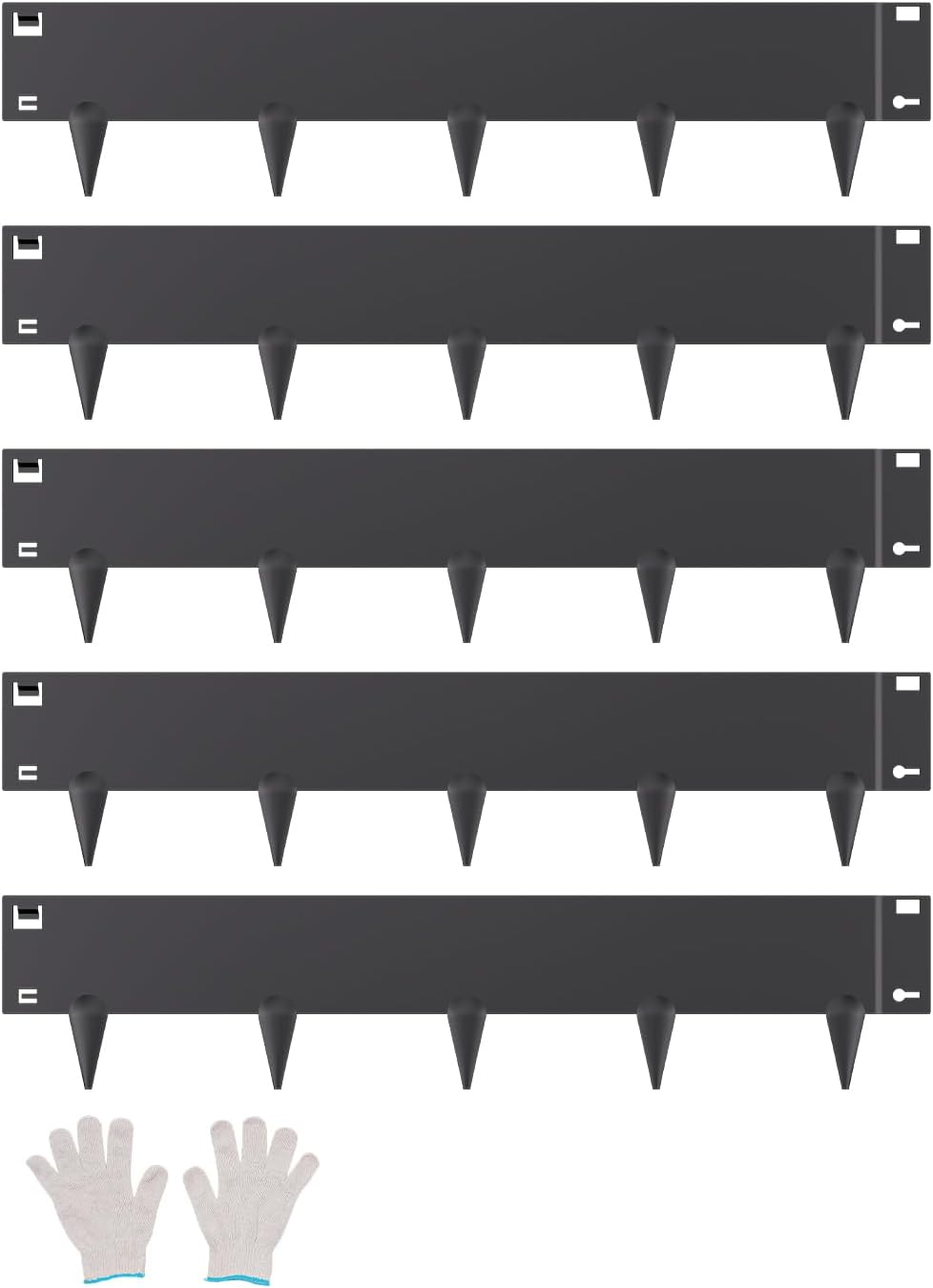 VEVOR Steel Landscape Edging, 5 Packs 39 x 5 in Rust-Resistant Metal Landscape Edging, Bendable