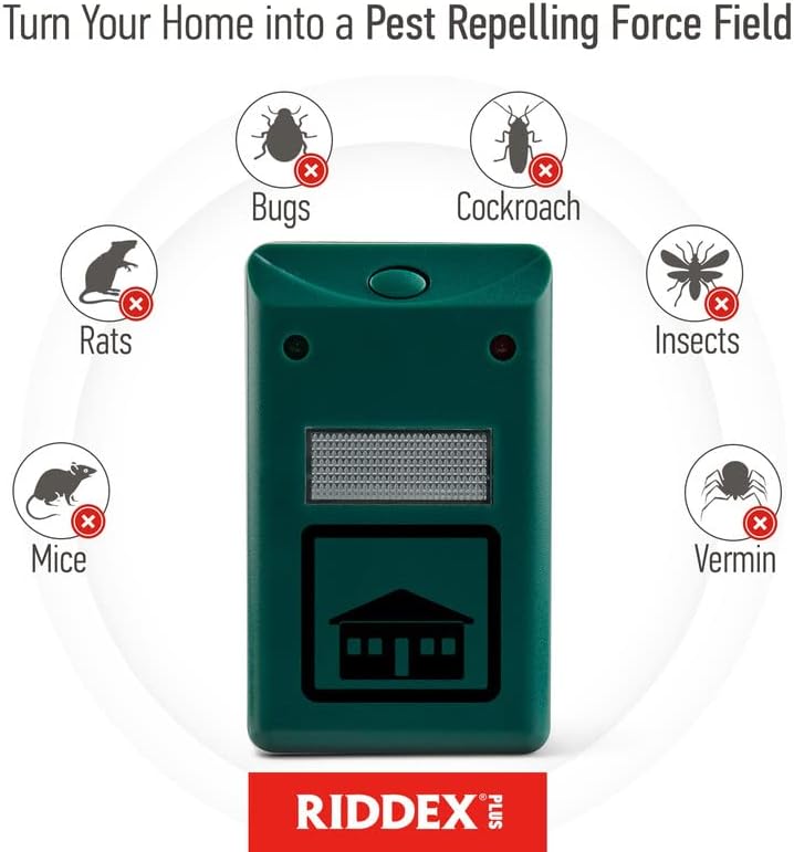 RIDDEX Plus Insect Repellent | Plug in, Mouse Deterrent - Pest Control for Defense Against Rats