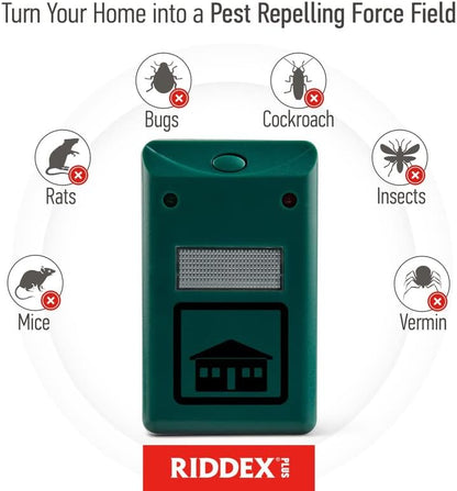 RIDDEX Plus Insect Repellent | Plug in, Mouse Deterrent - Pest Control for Defense Against Rats