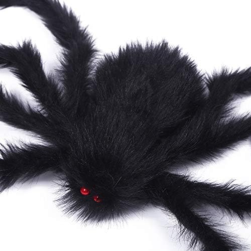 Halloween Giant Huge Spider, 4.1FT Large Foldable Spider Fake Hairy Spider Scary Decorations