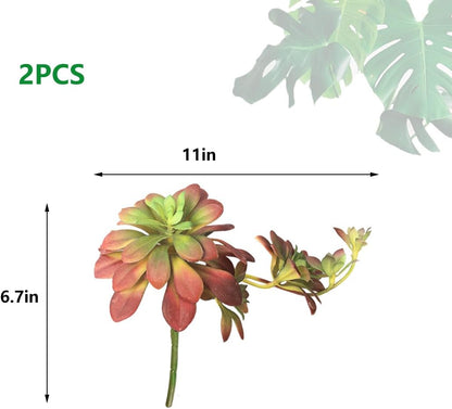 2pcs Artificial Succulent Plants, Realistic Large Fake Succulents, Artificial Hanging Ornaments for