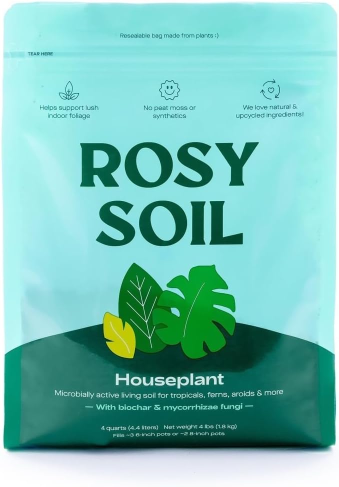 Rosy Soil Indoor Potting Soil for House Plants - Organic Potting Soil Mix for Indoor Plants