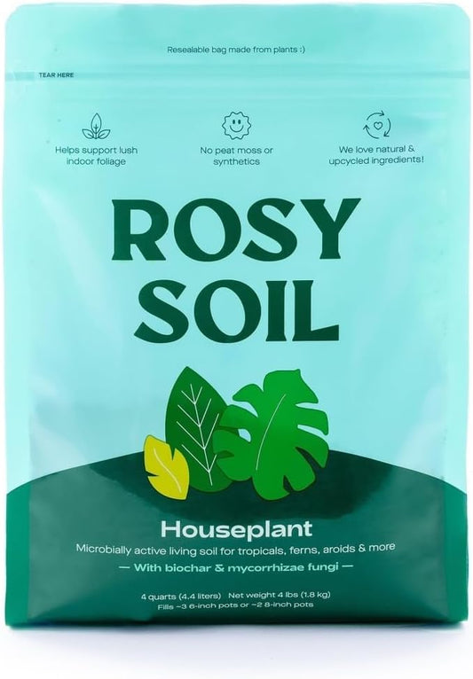 Rosy Soil Indoor Potting Soil for House Plants - Organic Potting Soil Mix for Indoor Plants