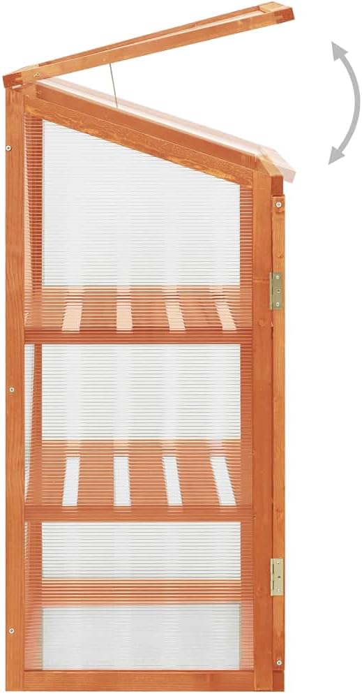 Wooden Garden Greenhouse，Wood Raised Plants Bed Raised Flower Planter Box, Garden Wood Cold Frame