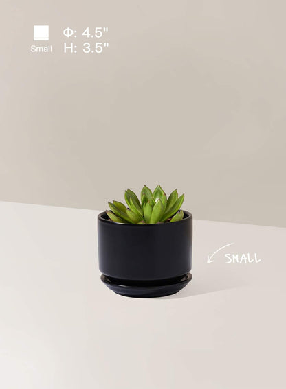 LE TAUCI Ceramic Plant Pots, 4.3+5.3+6.8 inch, Set of 3, Planters with Drainage Hole and Saucer