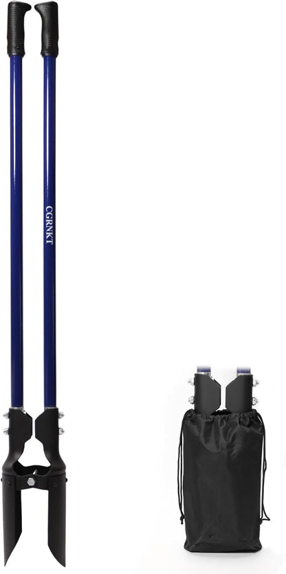 Heavy Duty Post Hole Digger for Fence Posts - Hole Digger with Fiberglass Handle, Durable Soil