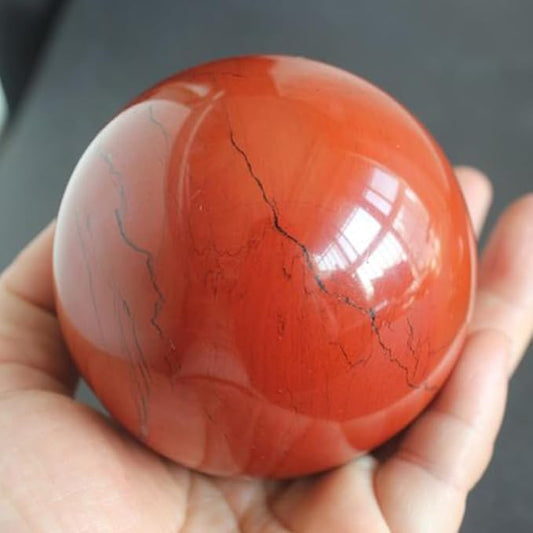 6-7CM/2.36-2.76inch Magical Natural Red Jasper Stone Ball Quartz Crystal Mineral Reiki Treatment