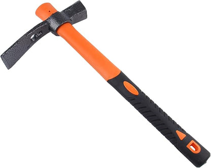 Dual Head Hammer Hoe with Heavy Duty Forged Adze and Ergonomic Non-Slip Handle for Gardening